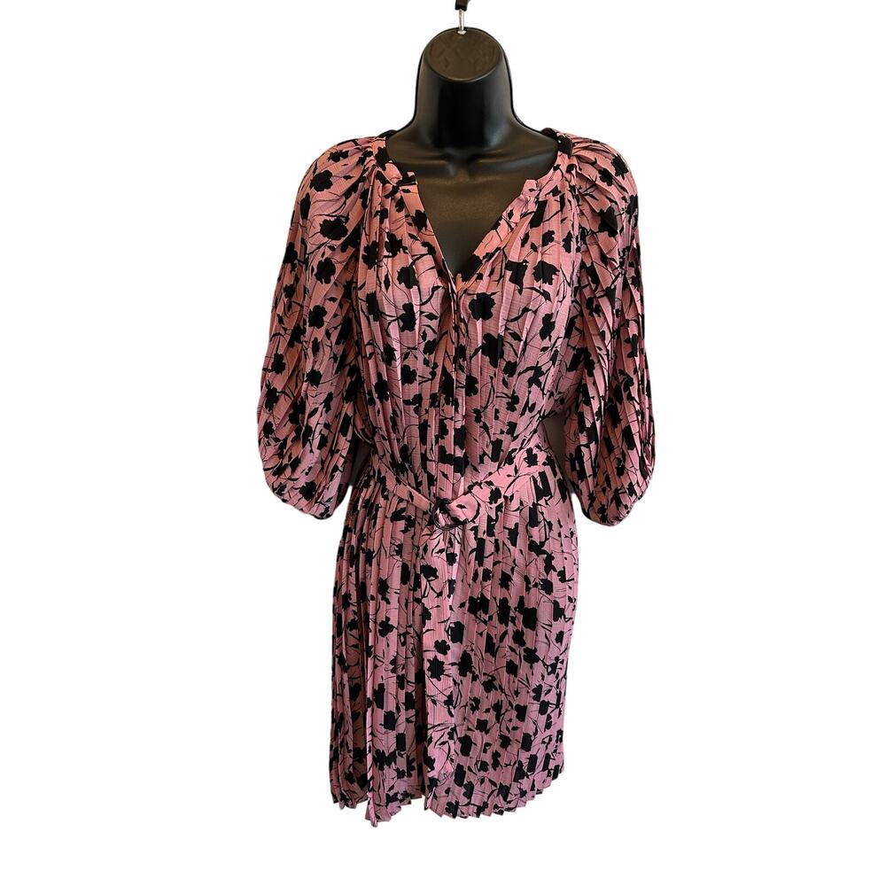 Matilda Jane Good Hart Holiday Party Floral Pleated Tie Sash Dress